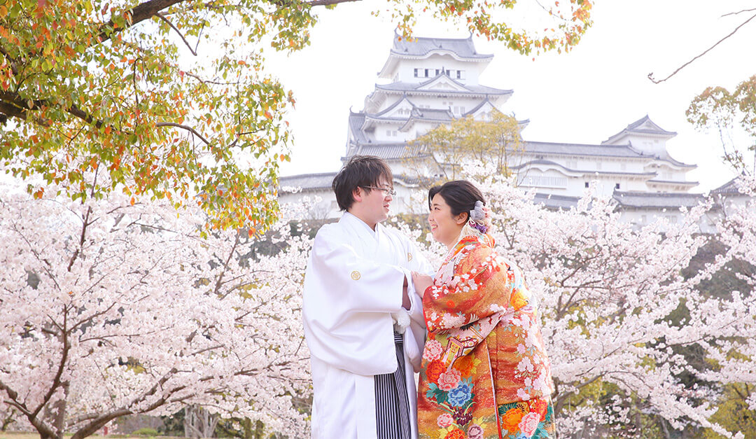 結婚写真（春の姫路城ロケーション撮影）